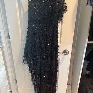 Mac Duggal Black One Shoulder Dress